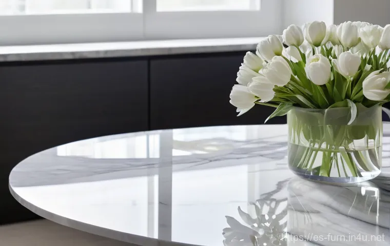 대리석 식탁 관리법 - Prompt 1: Daily Gentle Cleaning of an Elegant Marble Dining Table**